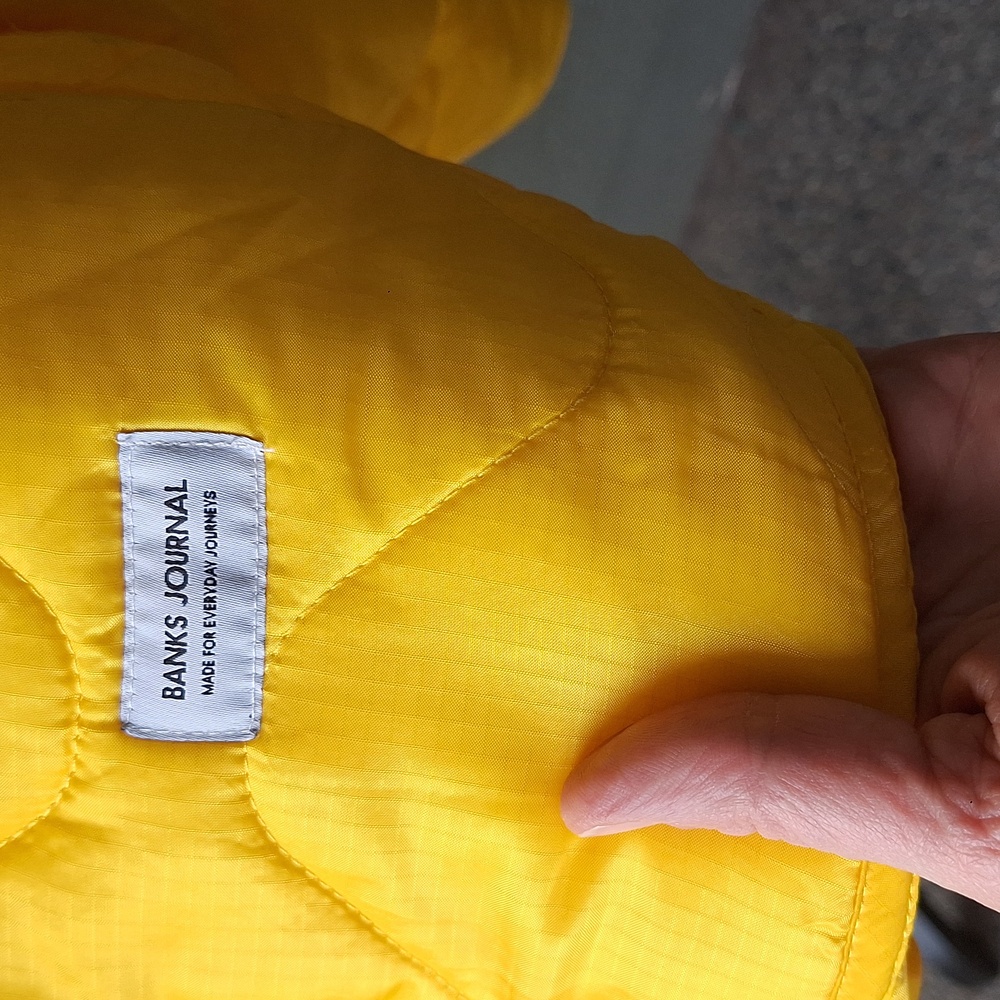 Banks Journal Georgia Lightweight Quilted Jacket Removable Collar Yellow Size M - Picture 3 of 13